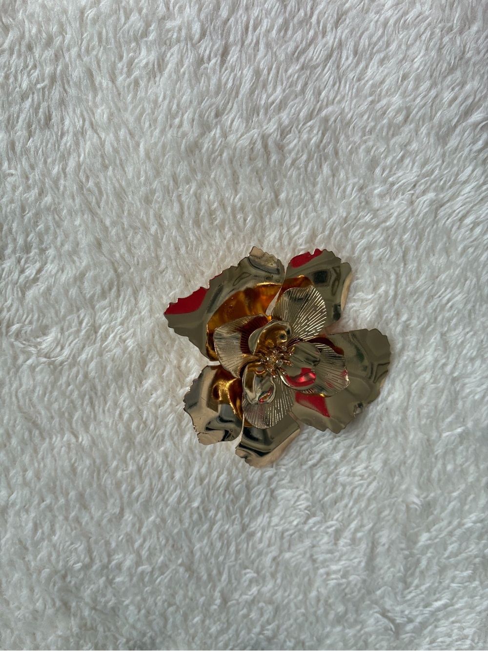 Gold Floral Pin Brooch - Women Accessories